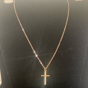 Gold plated cross necklace
